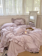 Sweet Heart Embroidered Ruffle Bedding Bundle